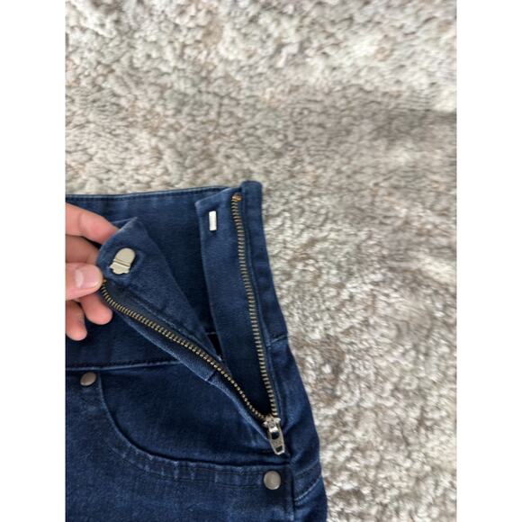 Spanx Size M Casual Stretch Skinny Jeans Denim Pants Blue Zip - Picture 3 of 9